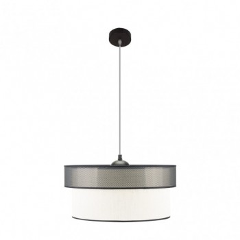 Distribuidor - Lâmpadas Diversas | Colgantes Moderno | COLGANTE FELIX NEGRO/BLANCO 1XE27 REGX50X50 CM Ref: 172995001